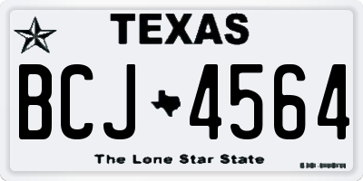 TX license plate BCJ4564