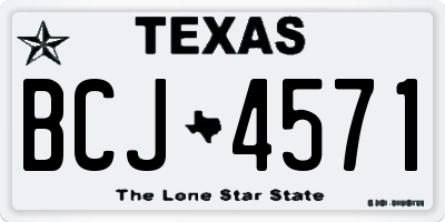 TX license plate BCJ4571