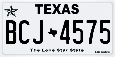 TX license plate BCJ4575