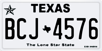TX license plate BCJ4576