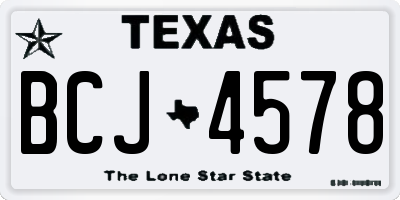 TX license plate BCJ4578