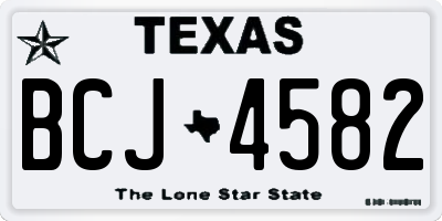 TX license plate BCJ4582