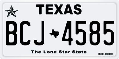 TX license plate BCJ4585