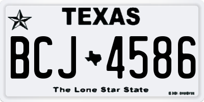 TX license plate BCJ4586