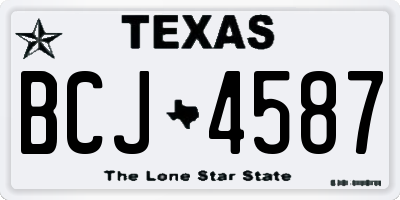 TX license plate BCJ4587