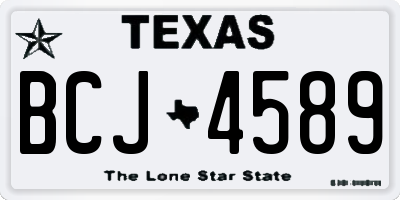 TX license plate BCJ4589