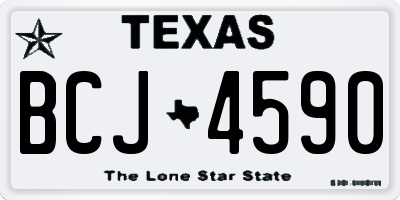TX license plate BCJ4590