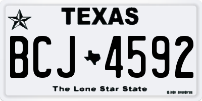 TX license plate BCJ4592