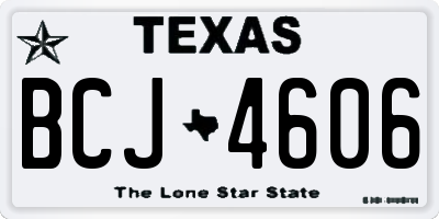 TX license plate BCJ4606