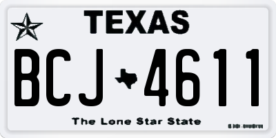 TX license plate BCJ4611