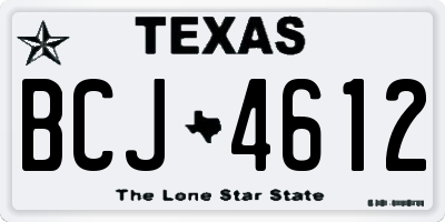 TX license plate BCJ4612