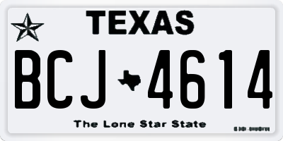 TX license plate BCJ4614
