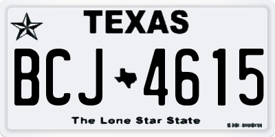 TX license plate BCJ4615
