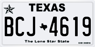 TX license plate BCJ4619
