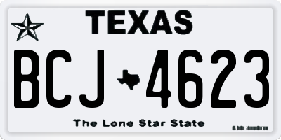 TX license plate BCJ4623