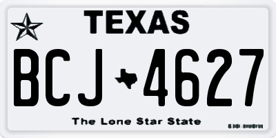 TX license plate BCJ4627