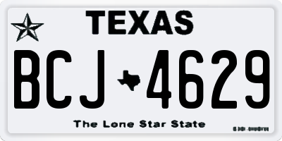 TX license plate BCJ4629