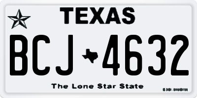 TX license plate BCJ4632