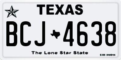 TX license plate BCJ4638