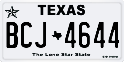 TX license plate BCJ4644