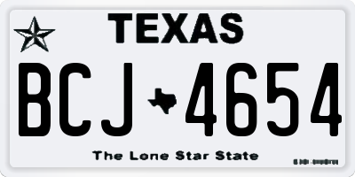 TX license plate BCJ4654
