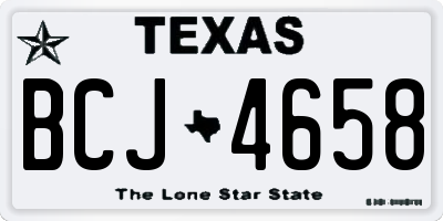 TX license plate BCJ4658