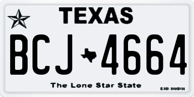 TX license plate BCJ4664