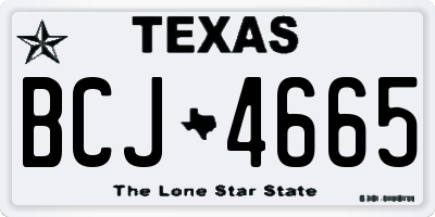 TX license plate BCJ4665