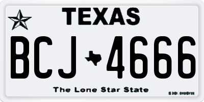 TX license plate BCJ4666