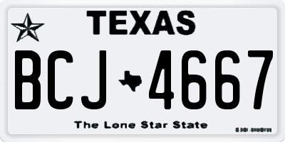 TX license plate BCJ4667