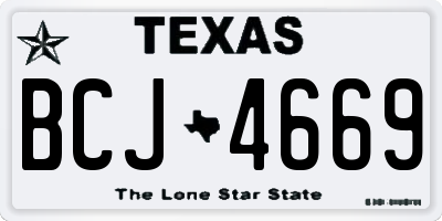 TX license plate BCJ4669
