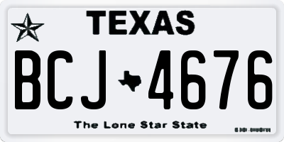 TX license plate BCJ4676