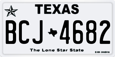 TX license plate BCJ4682