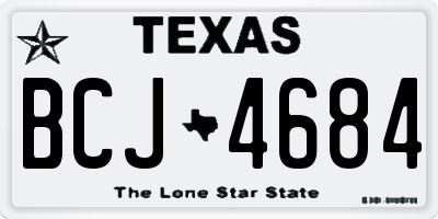 TX license plate BCJ4684