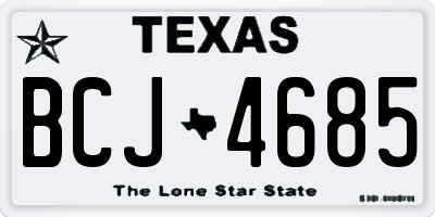 TX license plate BCJ4685