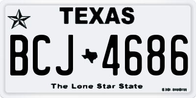 TX license plate BCJ4686