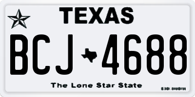 TX license plate BCJ4688