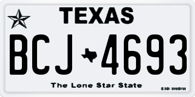 TX license plate BCJ4693