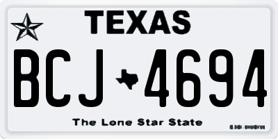 TX license plate BCJ4694