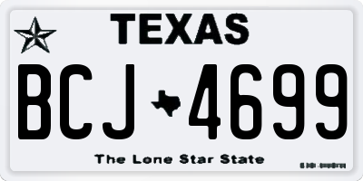 TX license plate BCJ4699