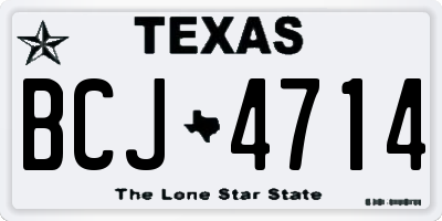 TX license plate BCJ4714