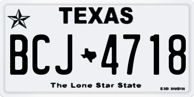 TX license plate BCJ4718