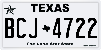 TX license plate BCJ4722