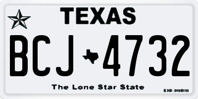 TX license plate BCJ4732