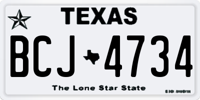 TX license plate BCJ4734