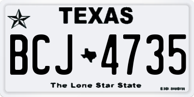 TX license plate BCJ4735