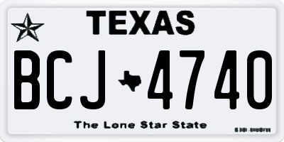 TX license plate BCJ4740