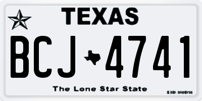 TX license plate BCJ4741
