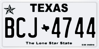 TX license plate BCJ4744
