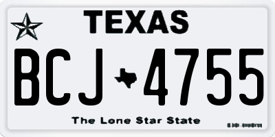 TX license plate BCJ4755